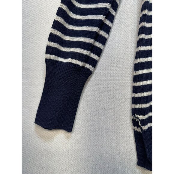 Lauren Ralph Lauren Cowl Neck Knit Sweater Womens S Navy & White Striped - Picture 5 of 11